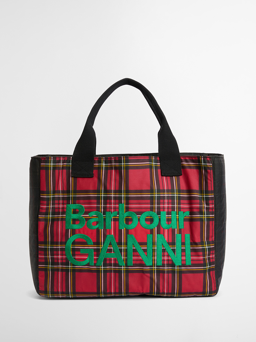 Barbour × GANNI》ワックス タータントートバッグ｜バッグ｜バブアー