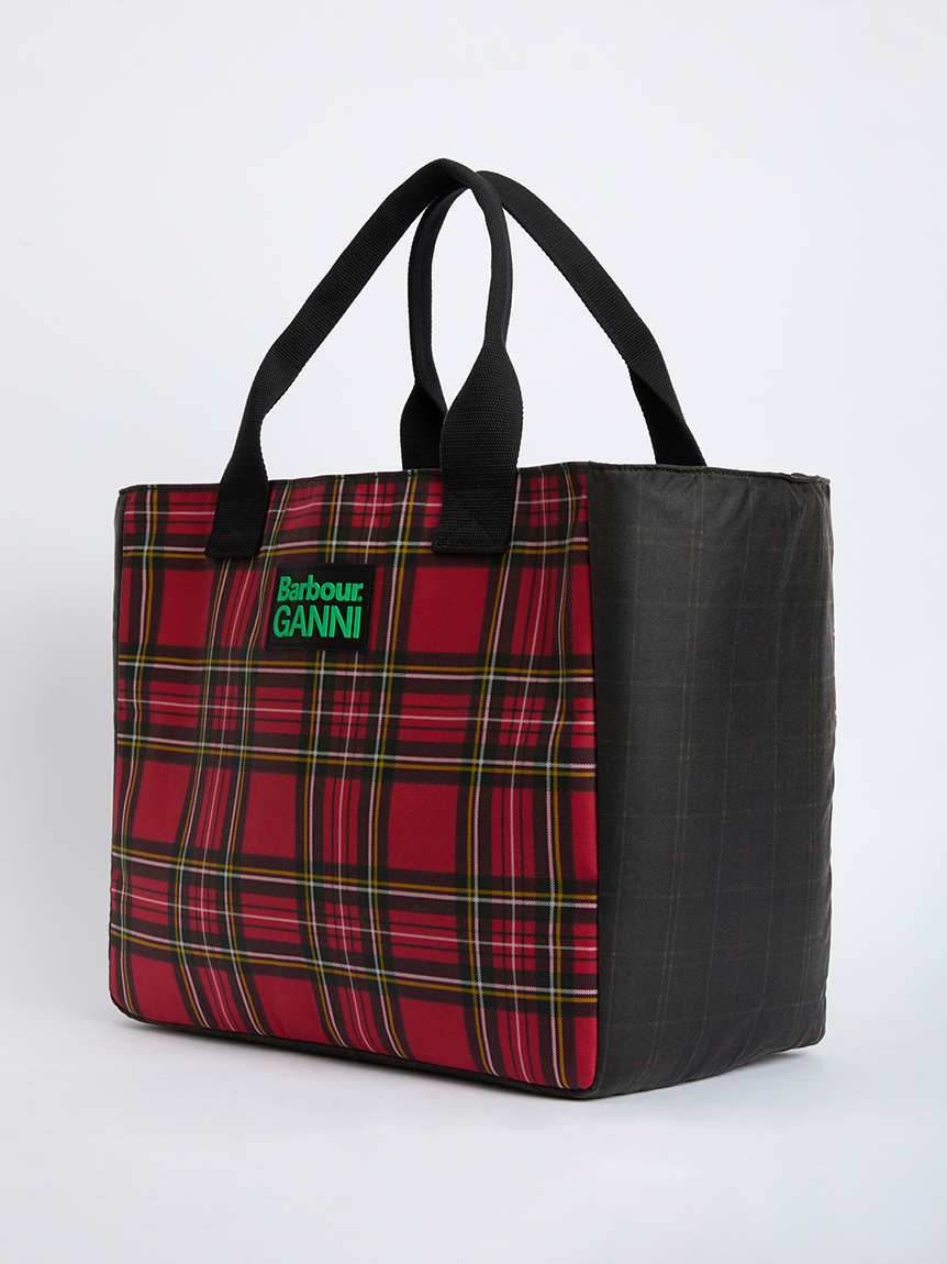 Barbour × GANNI》ワックス タータントートバッグ｜バッグ｜バブアー 
