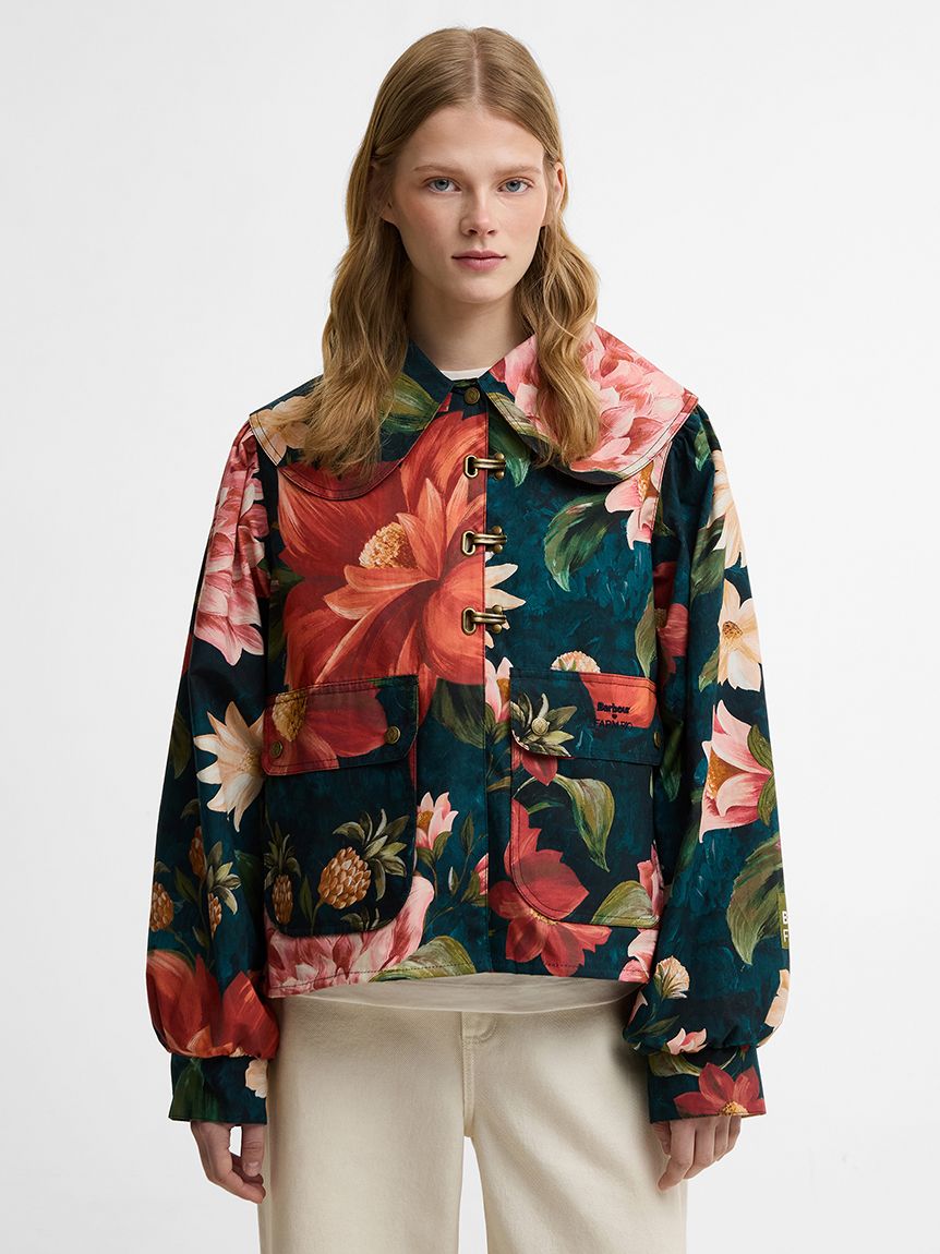 Barbour × FARM Rio》ワイルドフラワー カジュアルジャケット