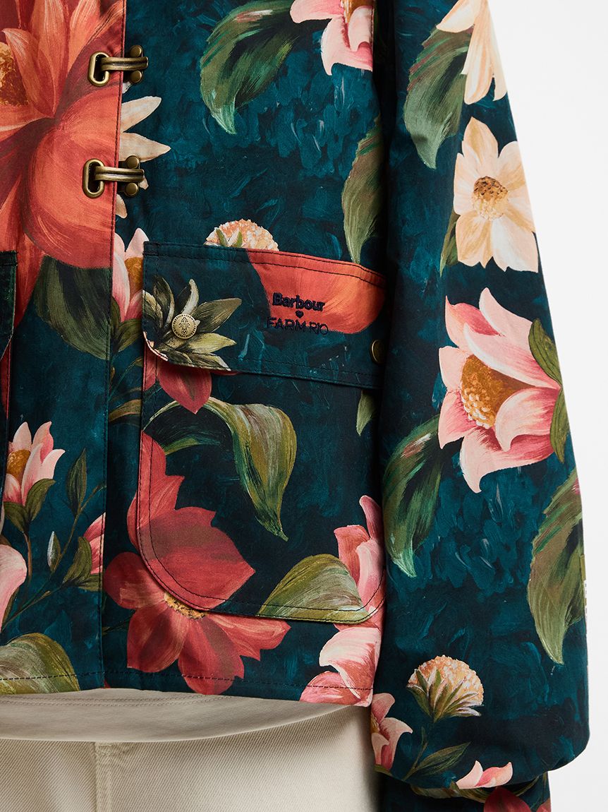 Barbour × FARM Rio》ワイルドフラワー カジュアルジャケット 
