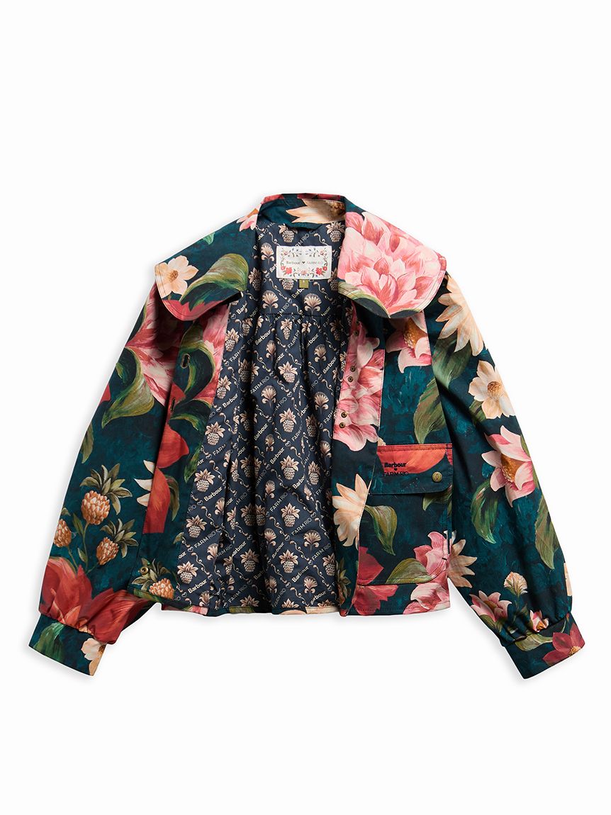 Barbour × FARM Rio》ワイルドフラワー カジュアルジャケット
