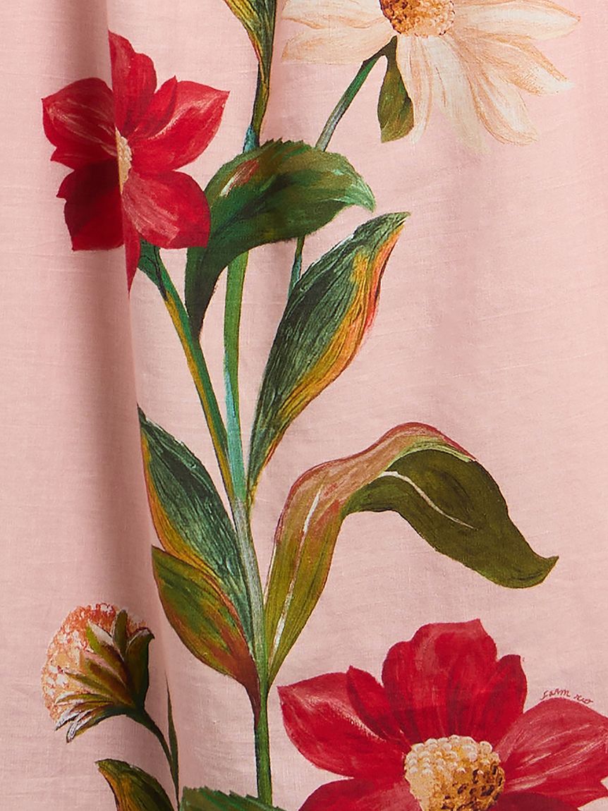 Barbour × FARM Rio》Bromelia裾スカラップワンピース（レディース