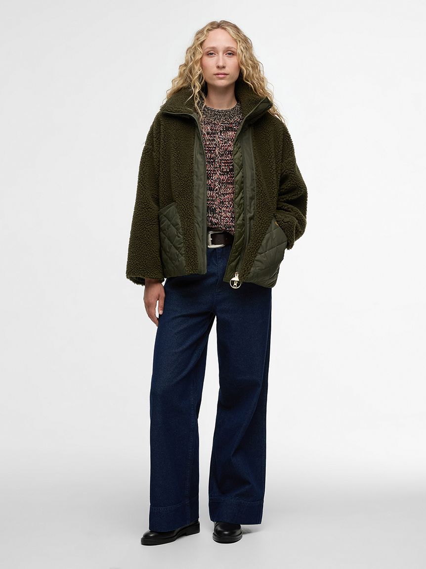 ブルガリア製 バブアーBarbour ダブルジップ フリースジャケット S117 