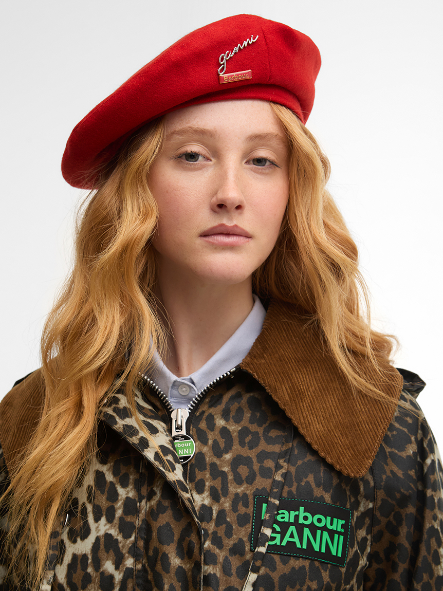 Barbour × GANNI》ウール ベレー帽｜キャップ/ハット｜アクセサリー