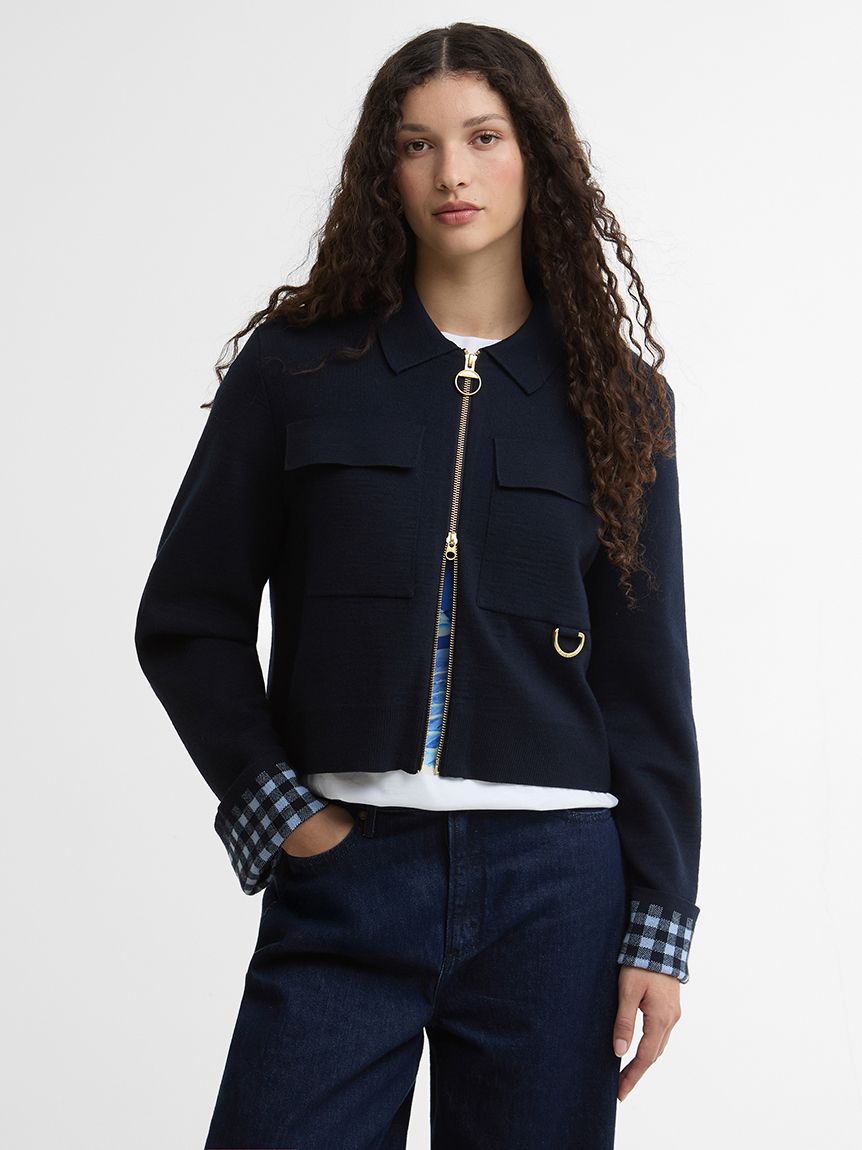 Barbour × Paul Smith》Whitby ジップスルー カーディガン（レディース