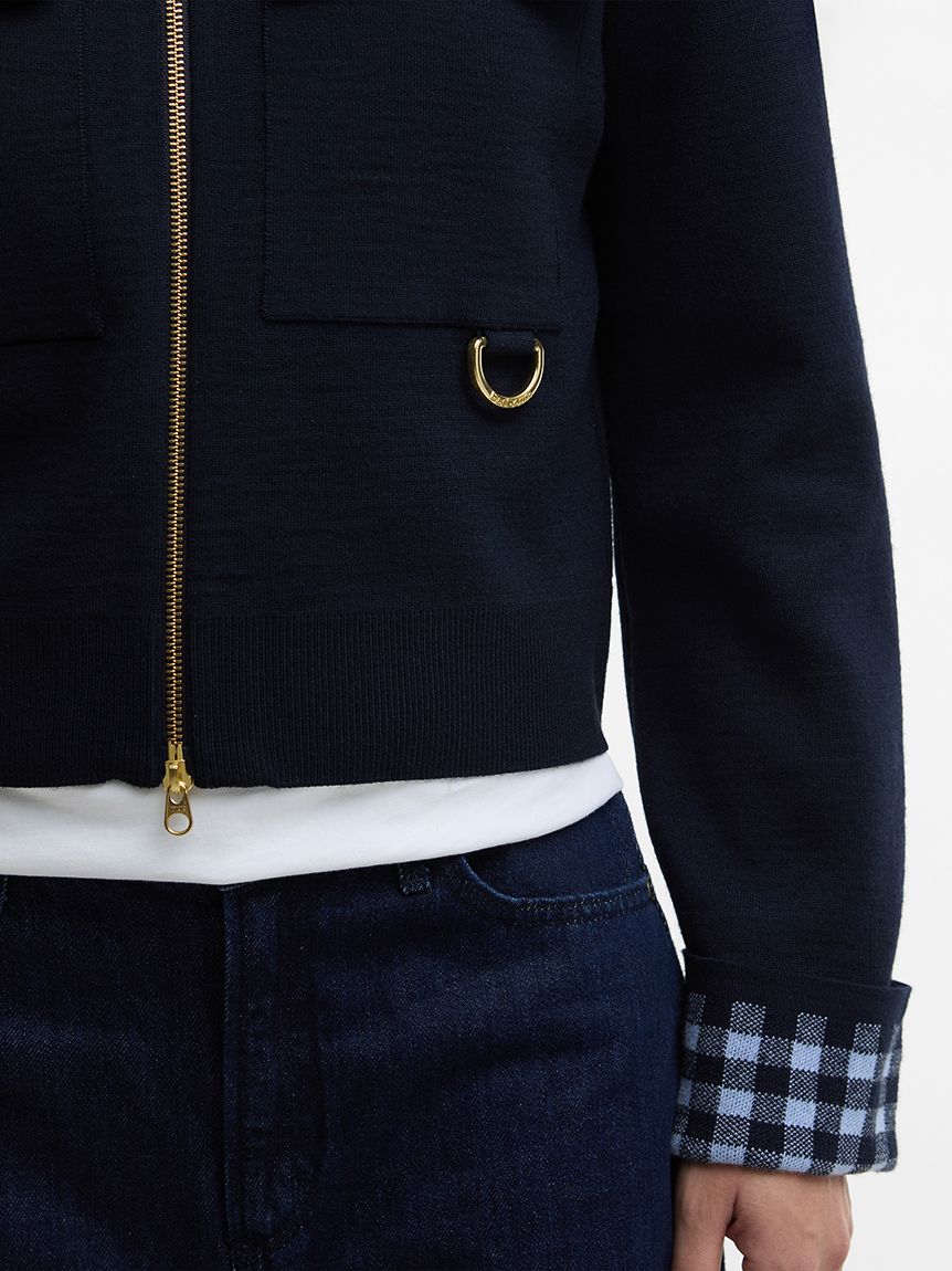 Barbour × Paul Smith》Whitby ジップスルー カーディガン（レディース