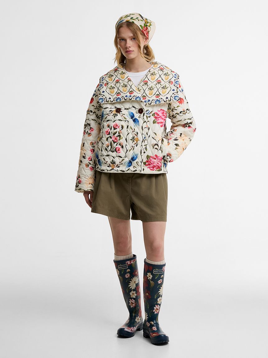Barbour × FARM Rio》Azeliaキルティングジャケット（レディース
