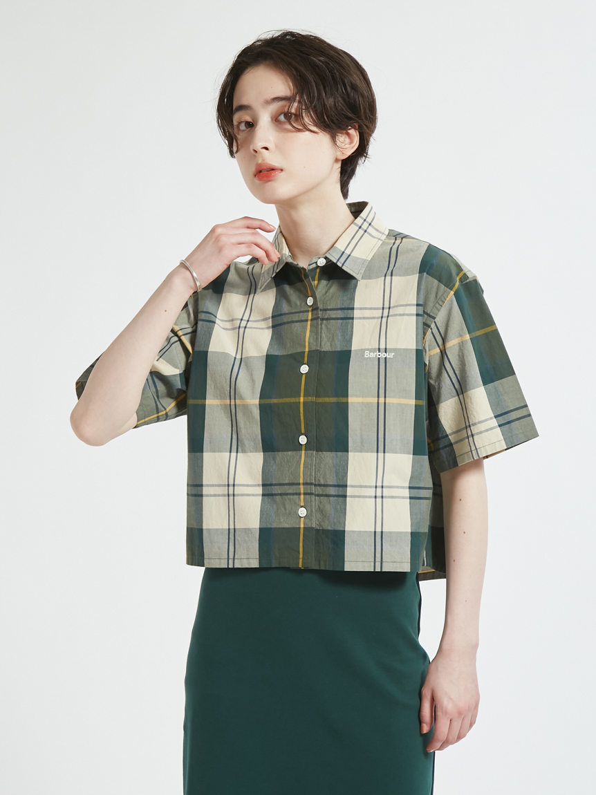 ショートレングス ワンポイント刺繍半袖シャツJapan Exclusive Barbour 半袖シャツ