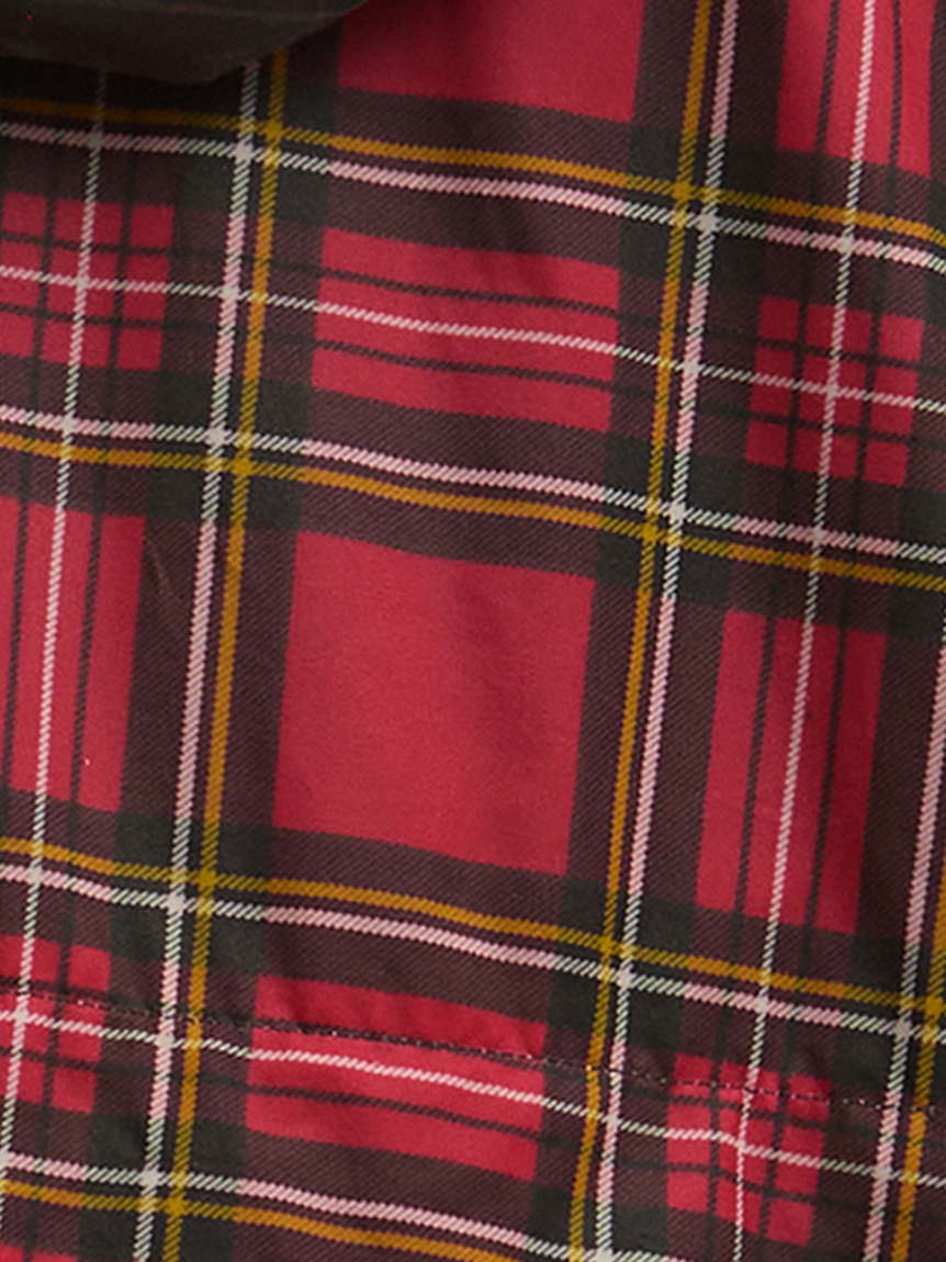 Barbour × GANNI》2WAYタータン ペプラム ワックスジャケット