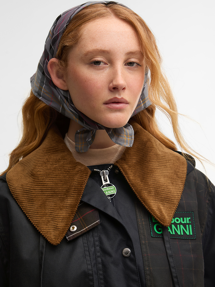 Barbour × GANNI》ワックス ダッフルコート｜ワックスジャケット