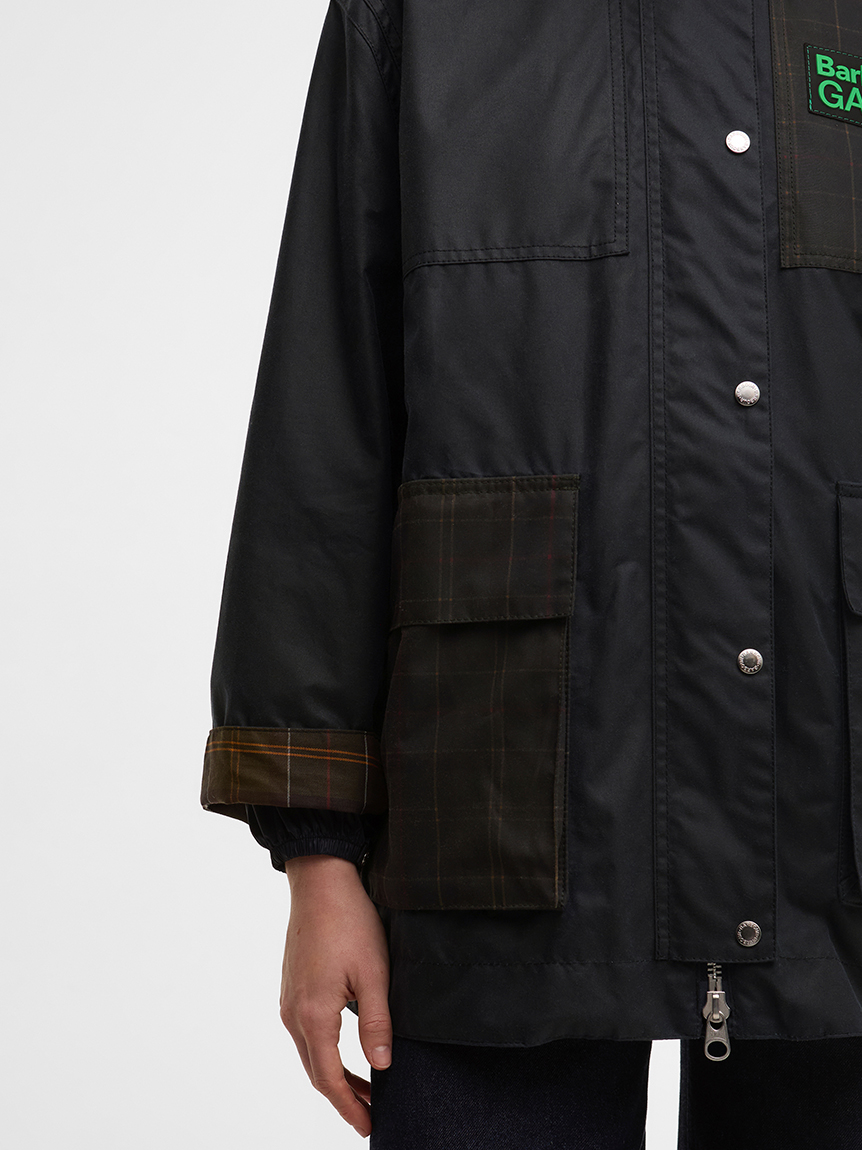 Barbour × GANNI》ワックス ダッフルコート｜ワックスジャケット