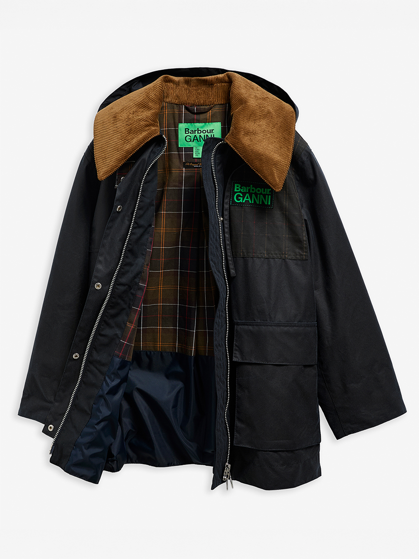 Barbour × GANNI》ワックス ダッフルコート｜ワックスジャケット