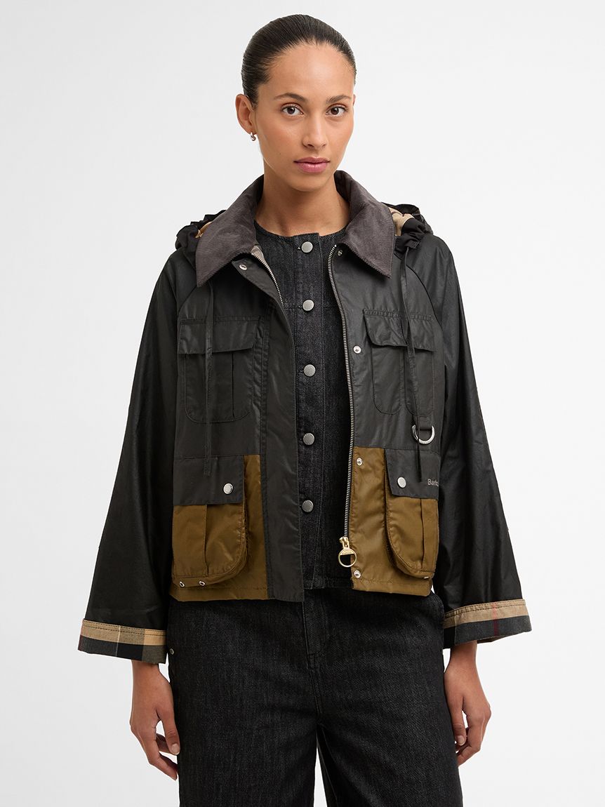 BarbourライダースジャケットXS Barbour × TO KI TO》ホース ライディング ワックス ジャケット
