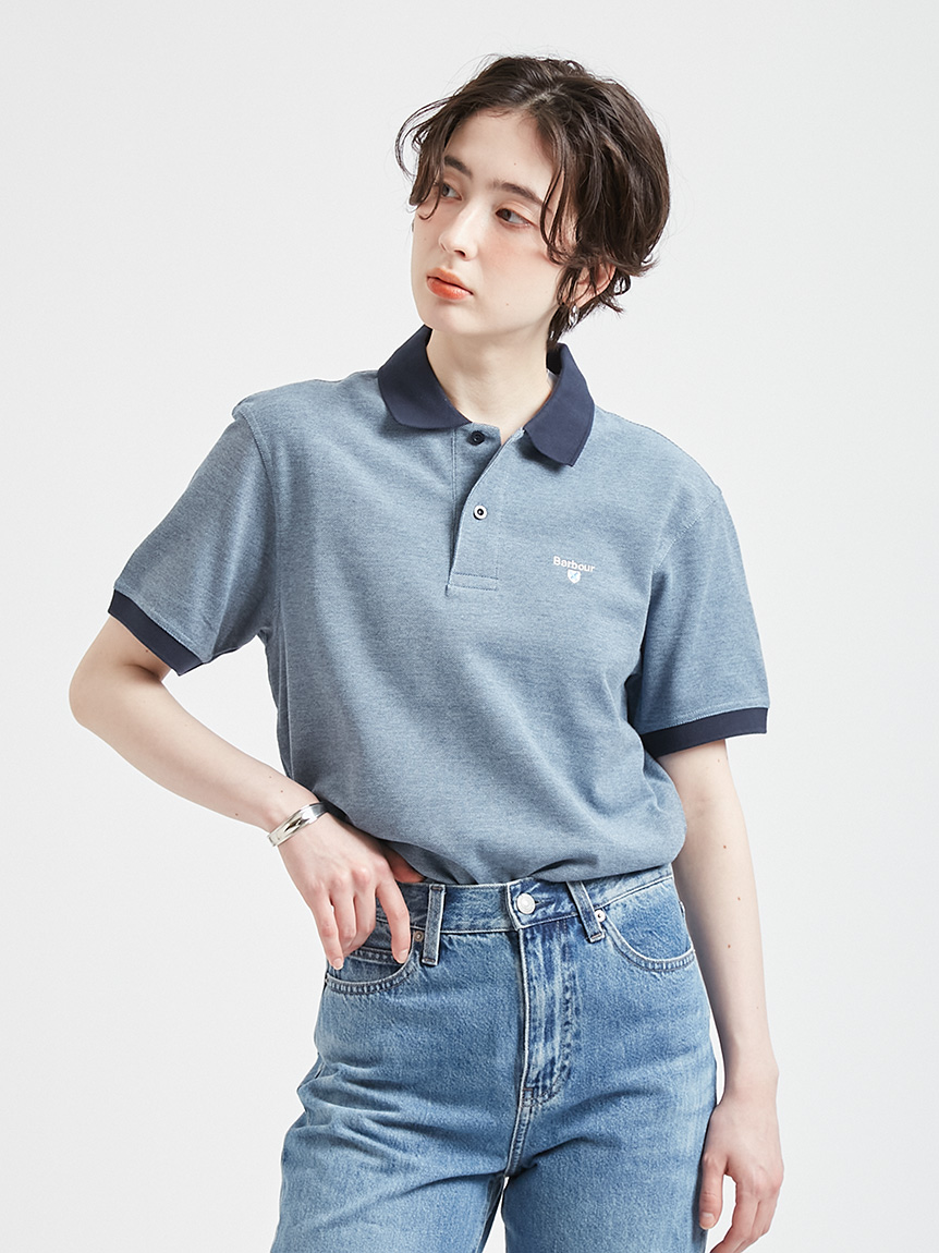 Barbour ポロシャツ　ネイビー　38 Barbour（バブアー） ポロシャツ スポーツポロ Barbour SPORTS POLO