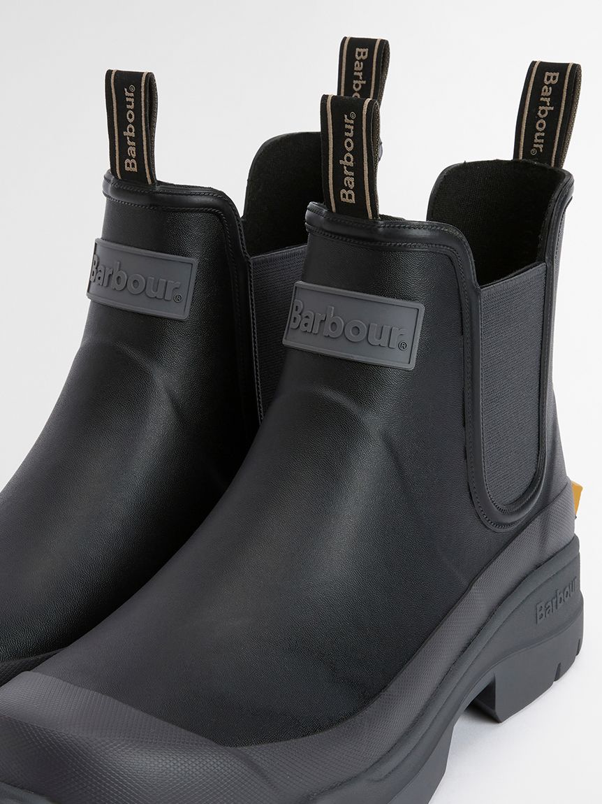 Barbour halton バブアーレイン サイドゴア レインブーツ メンズ
