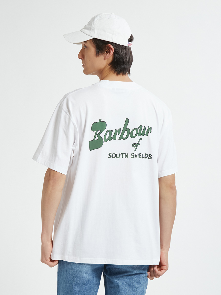 Barbour(バブアー) ロゴTシャツ Crossby バックロゴ プリント Tシャツ Japan Exclusive｜Tシャツ
