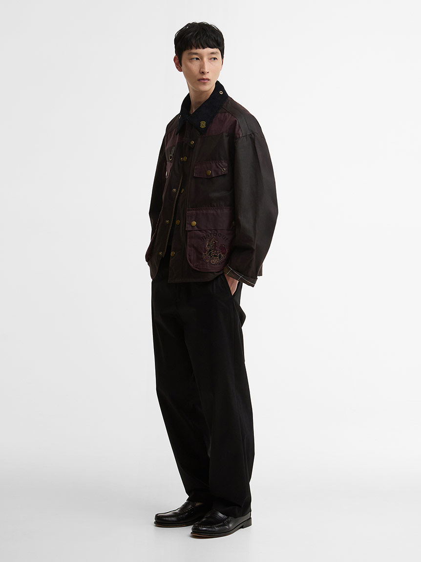 【希少】HOPE ハンティングジャケット 48 黒 バブアー風 Barbour × Feng Chen Wang》Porter ワックスジャケット｜ワックス