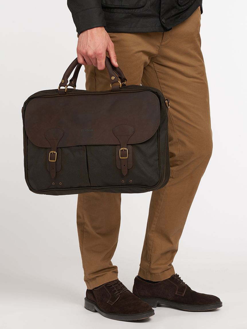 Barbour/ワックス ブリーフケース(OLV) ワックス ブリーフケース｜バッグ｜バッグ｜バブアー公式オンライン