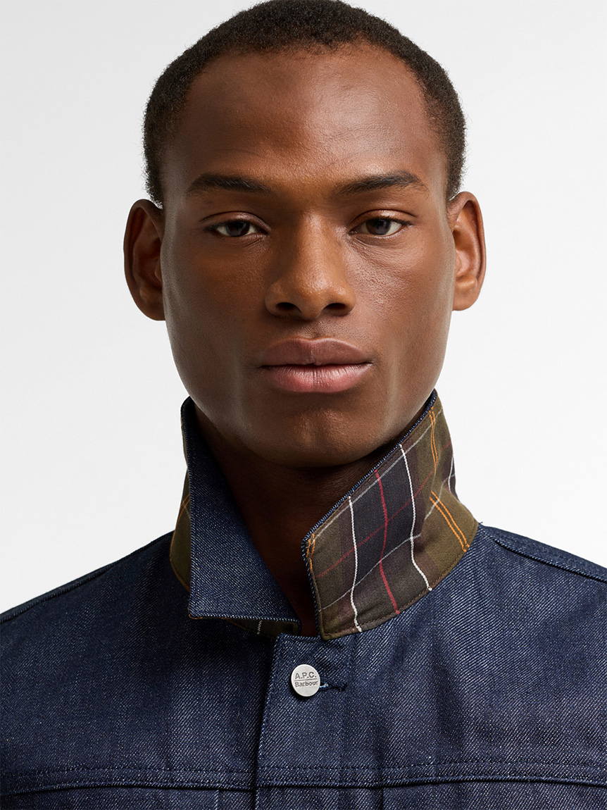 Barbour × A.P.C.》Truckerデニム ジャケット｜ノンワックスジャケット