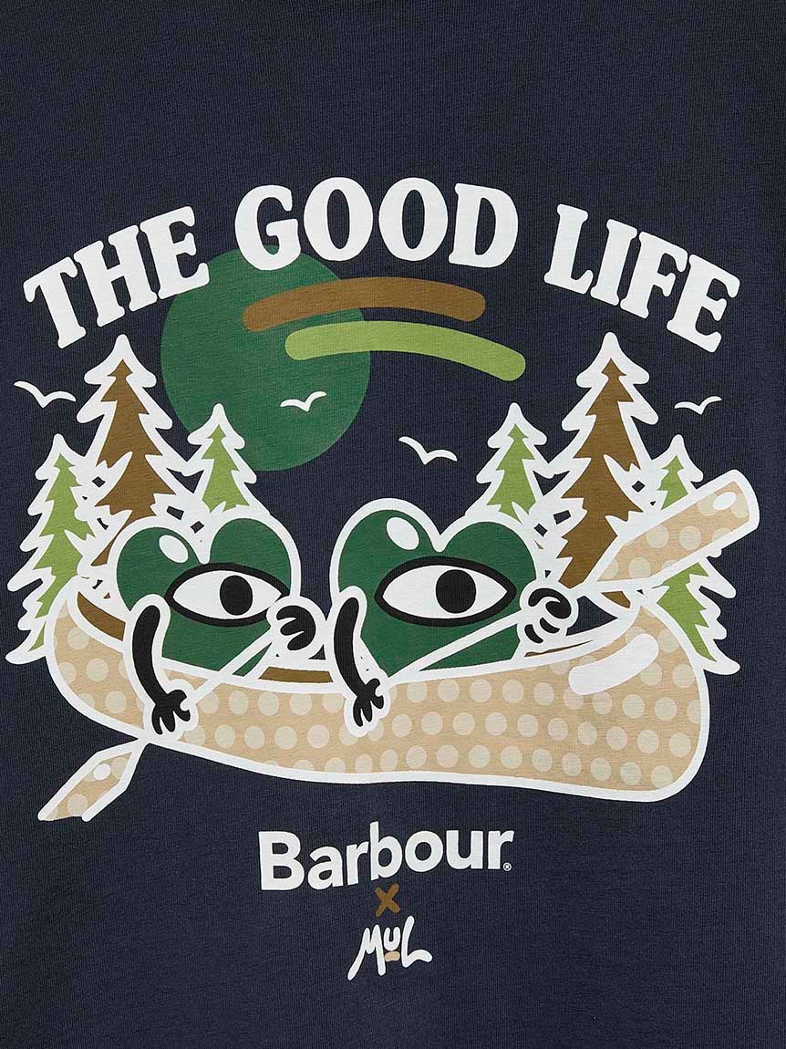 Barbour × Mul》Good LifeグラフィックTシャツ｜Tシャツ｜トップス