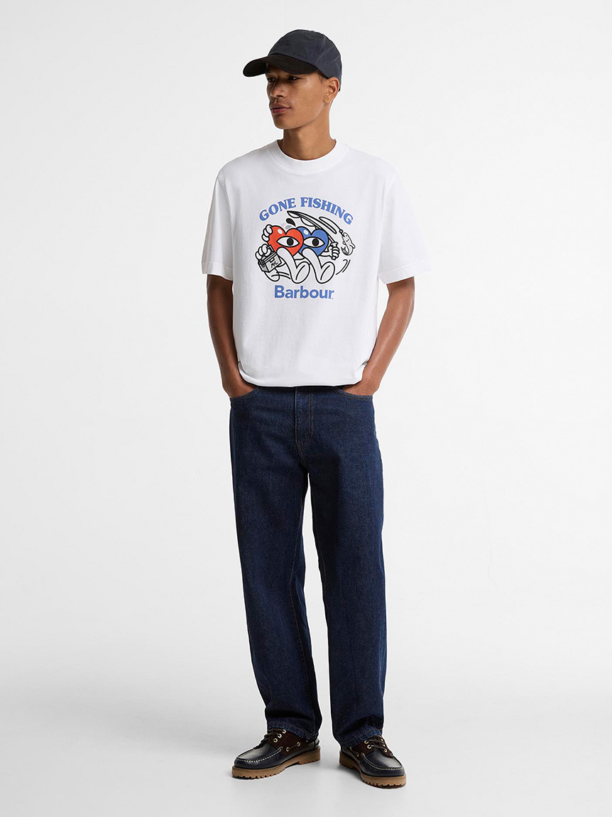 Barbour × Mul》FishingグラフィックTシャツ｜Tシャツ｜トップス