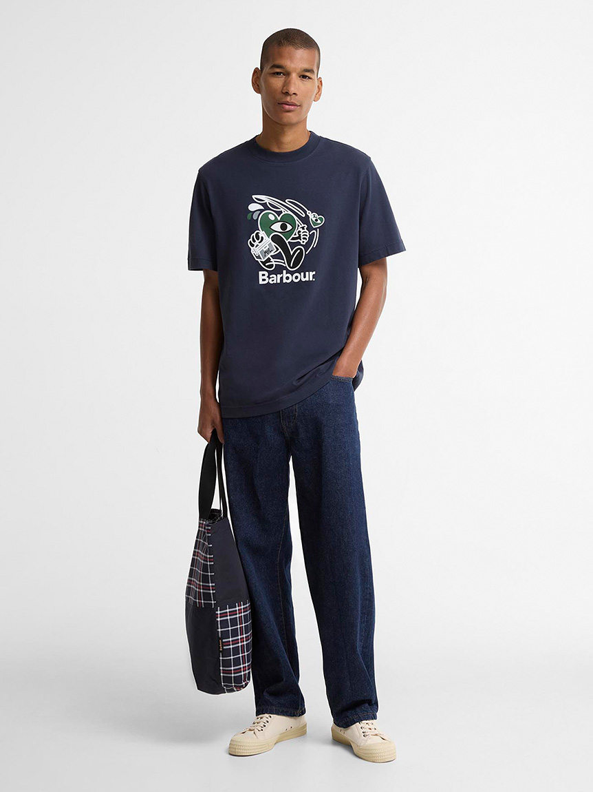 Barbour × Mul》FishingグラフィックTシャツ｜Tシャツ｜トップス