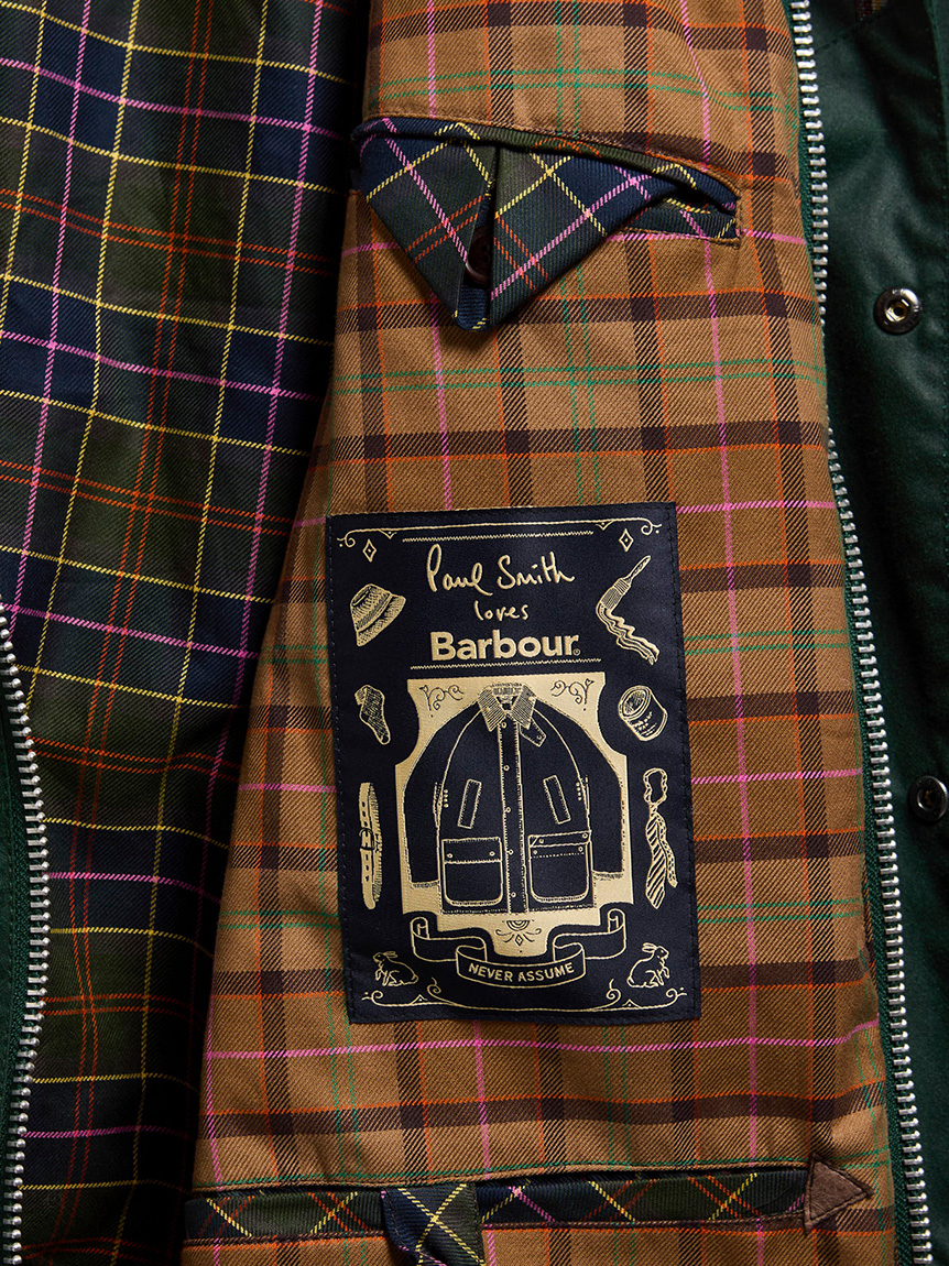ジャケット・アウター Barbour GAMEFAIR SP COAT Barbour × Paul Smith》【GAMEFAIR / ゲームフェア】ワックス コットン