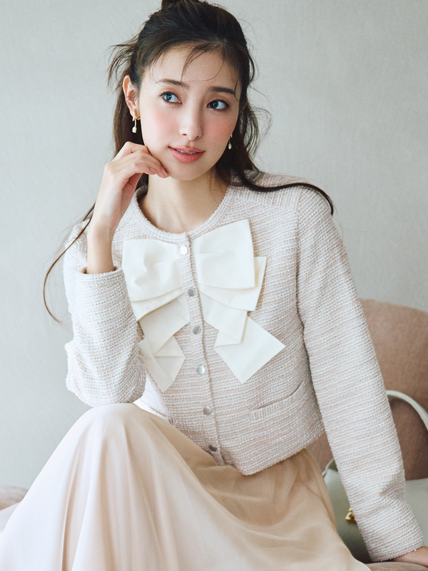 【洗える】リボンデザインジャケット