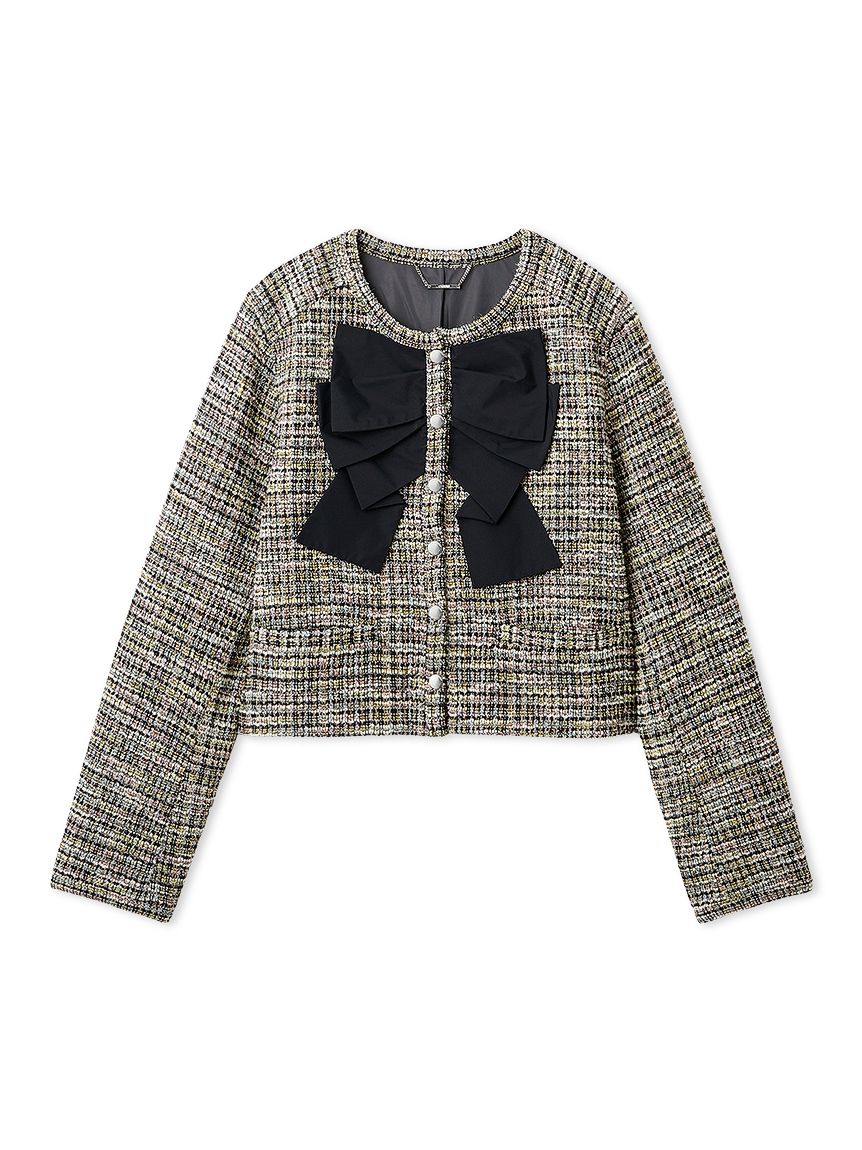 洗える】リボンデザインジャケット(ジャケット・ブルゾン)｜OUTER