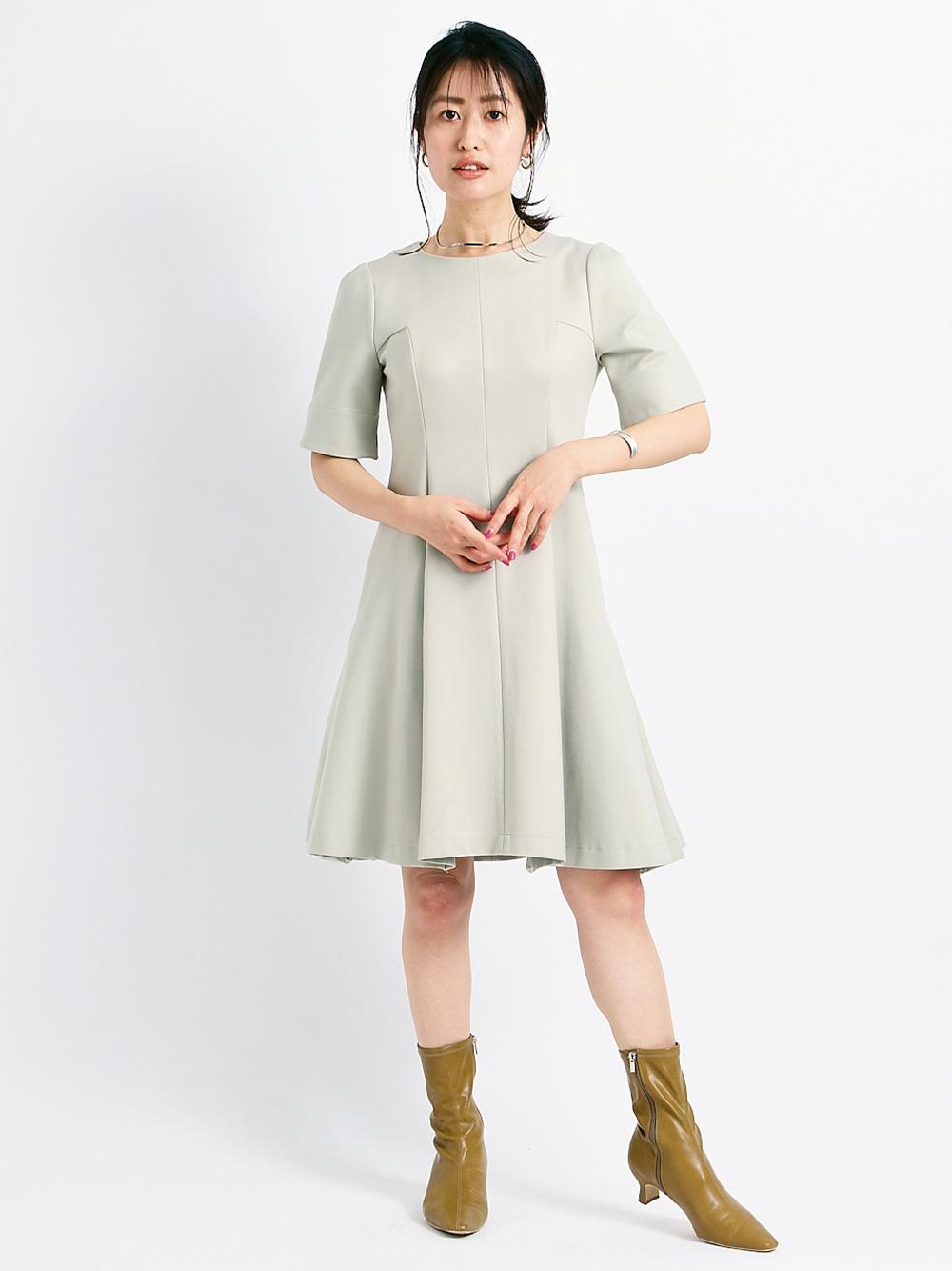 ハーフスリーブポンチワンピース カットワンピース Dress ドレス Celford セルフォード の通販サイト 公式