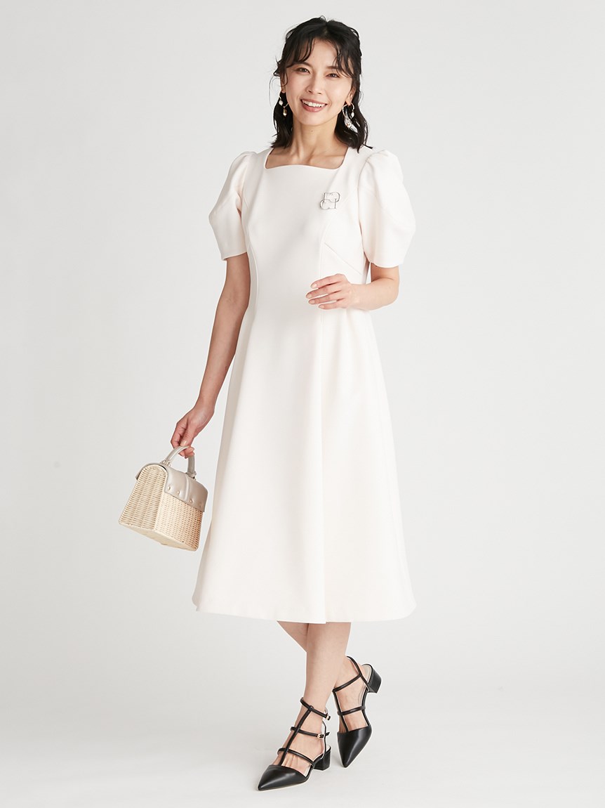 カーブネックポンチワンピース(デイリーワンピース)｜DRESS（ドレス 