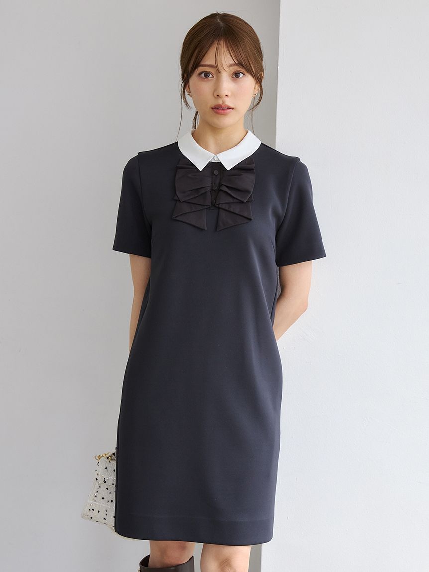 リボンモチーフミニワンピース(デイリーワンピース)｜DRESS（ドレス