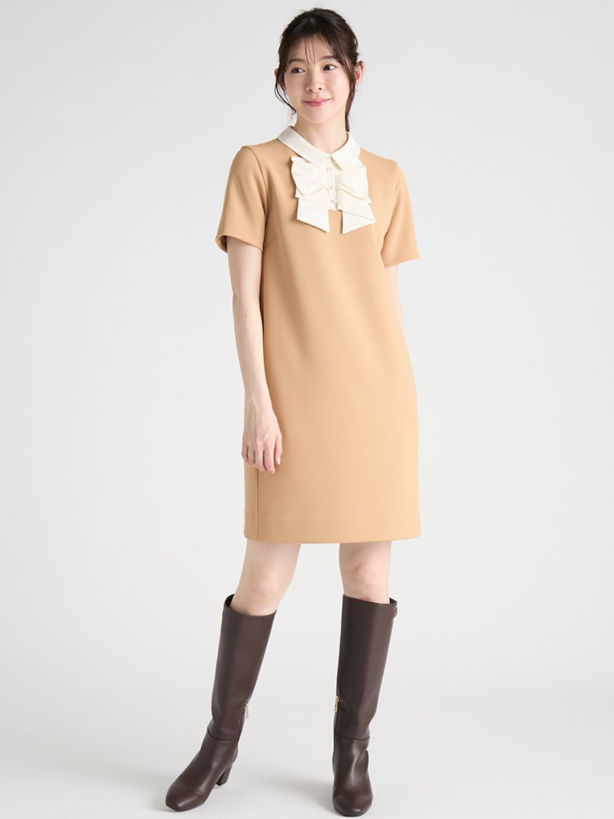 リボンモチーフミニワンピース(デイリーワンピース)｜DRESS（ドレス