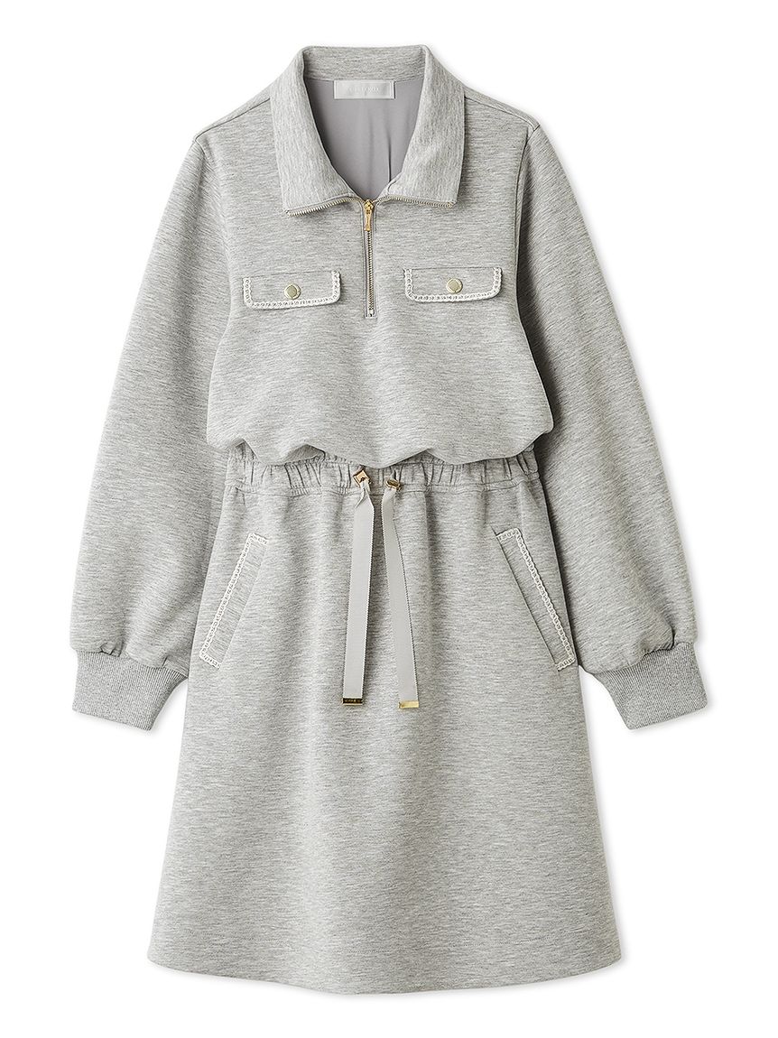 ハーフジップポンチミニワンピース(デイリーワンピース)｜DRESS