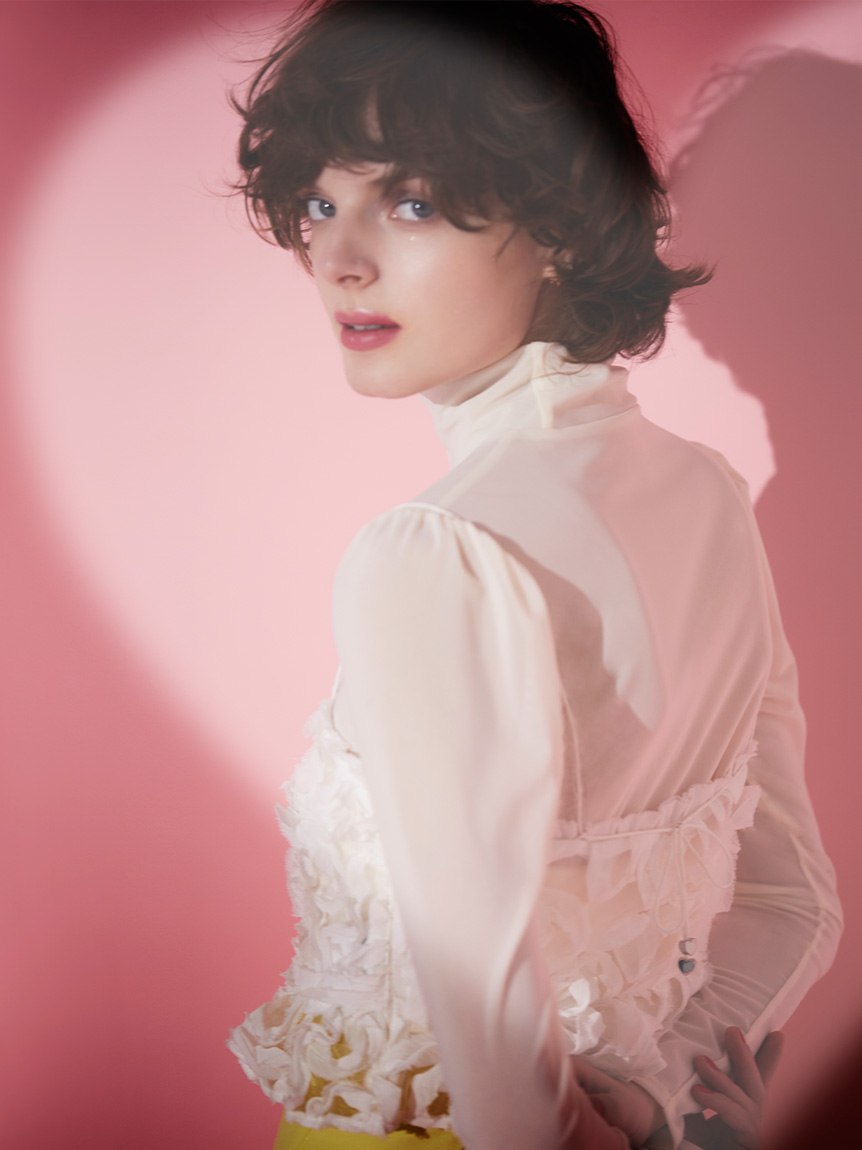 スパンメッシュトップス(カットソー)｜TOPS（トップス