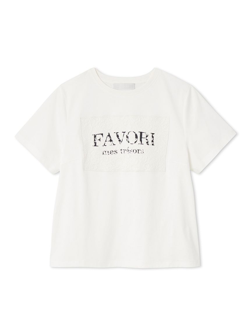 レースロゴプリントTシャツ(カットソー)｜TOPS（トップス