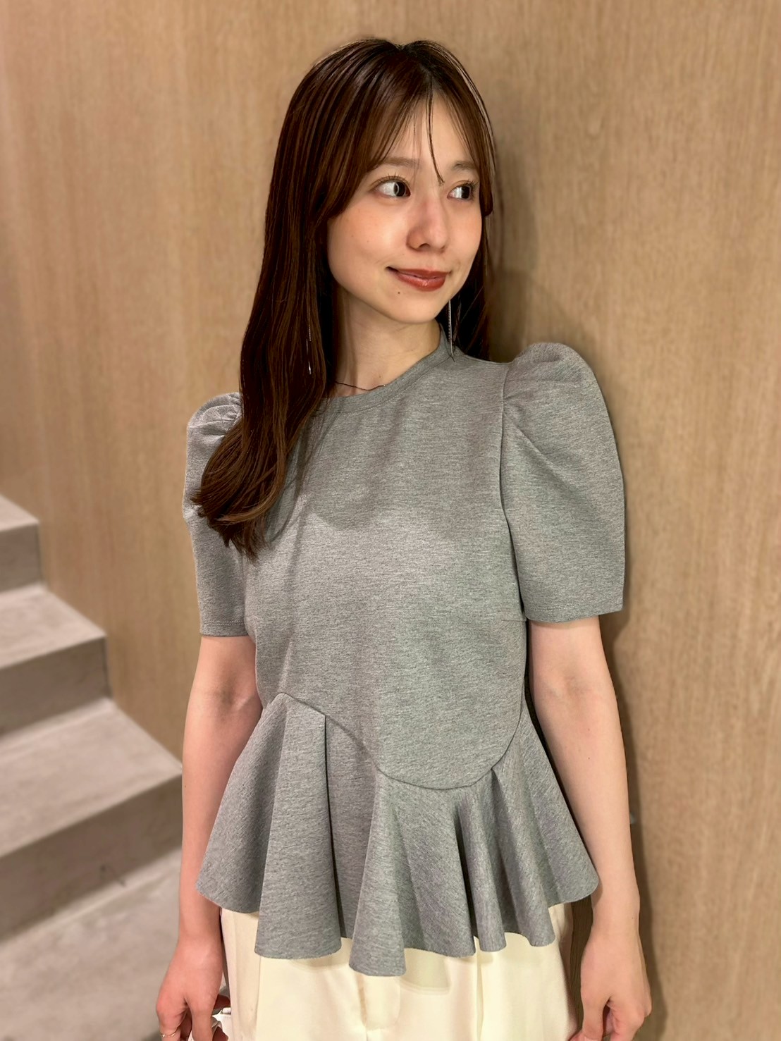 パリコレクション アシンメトリーソフトポンチトップス(カットソー)｜TOPS トップス