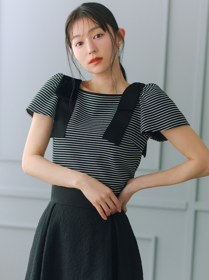 celford ショルダーリボンカットトップス ショルダーリボンカットトップス(カットソー)｜TOPS（トップス