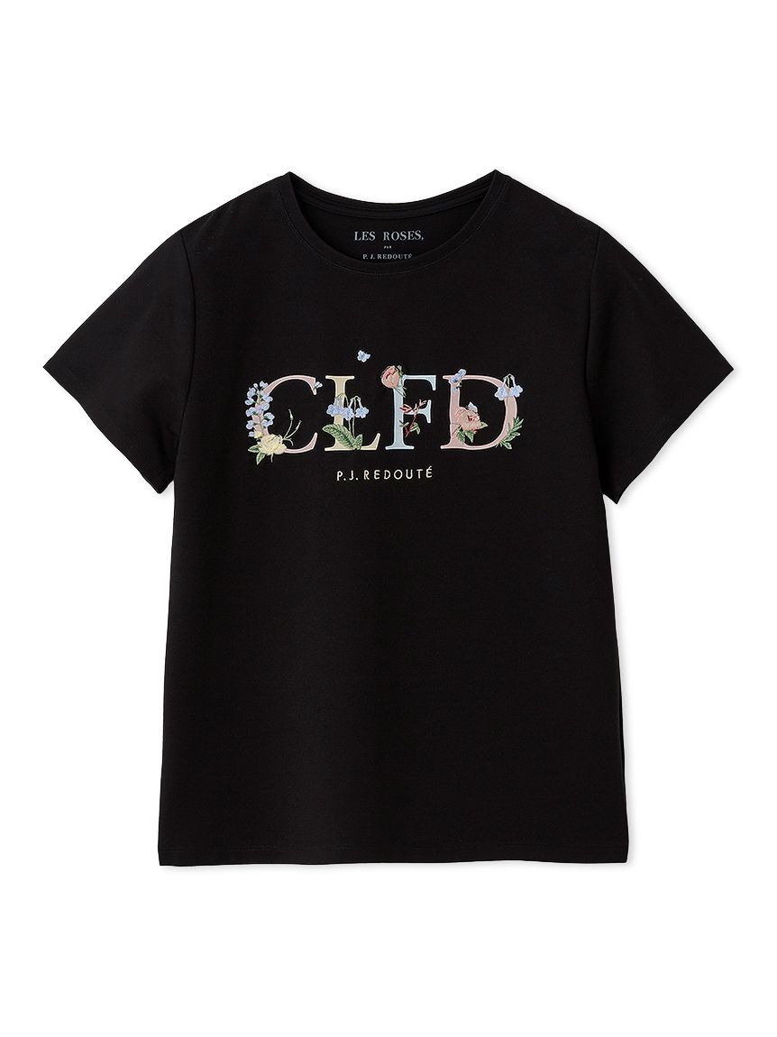 新品未使用　エンブロイダリーロゴTシャツ　PNK セール】ビジューエンブロイダリーロゴTシャツ／ウォッシャブル