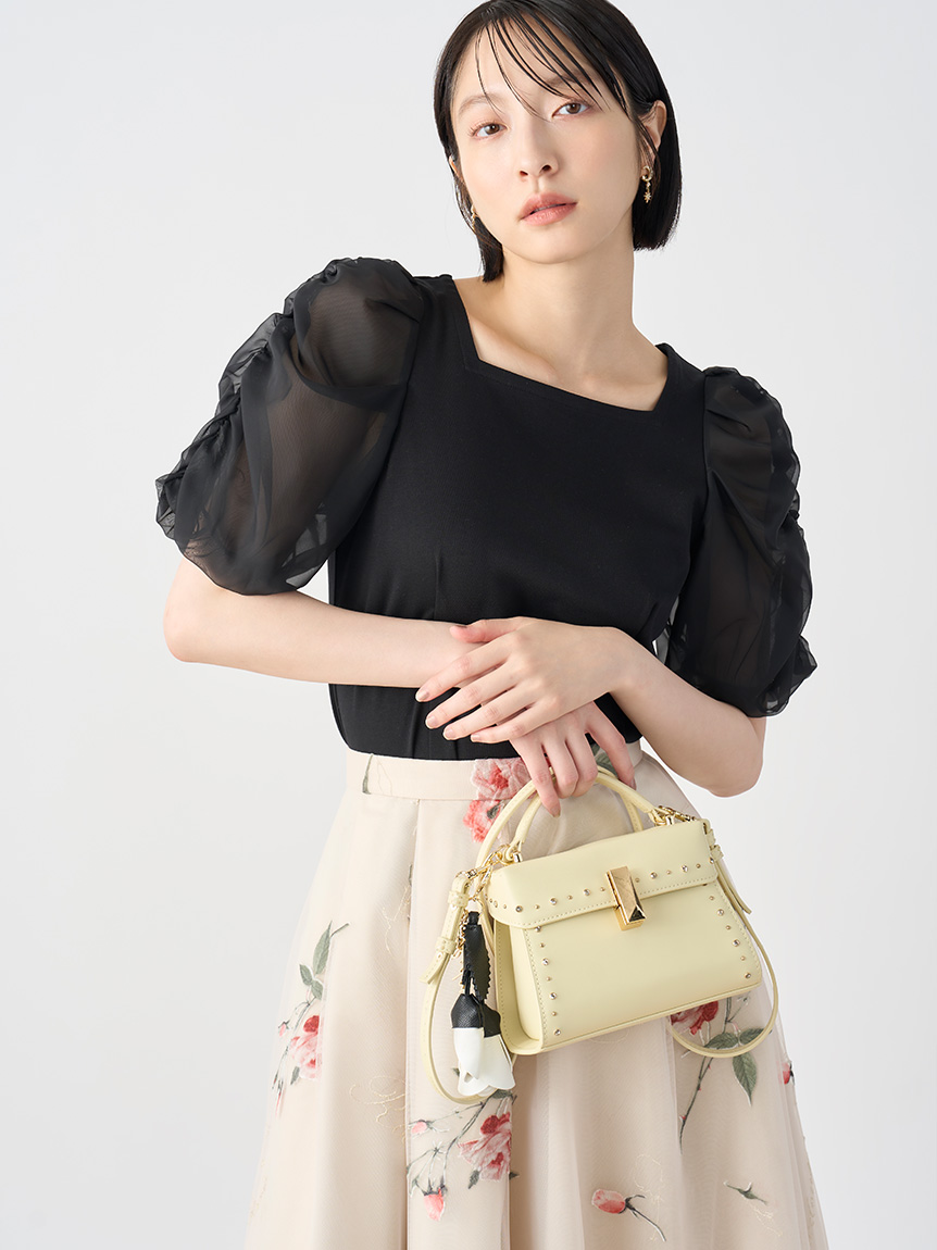 美品★CELFORD セルフォード ニット切替 カットソー フリル トップス36 CELFORD（セルフォード）の「フリルペプラムカットソー（Tシャツ