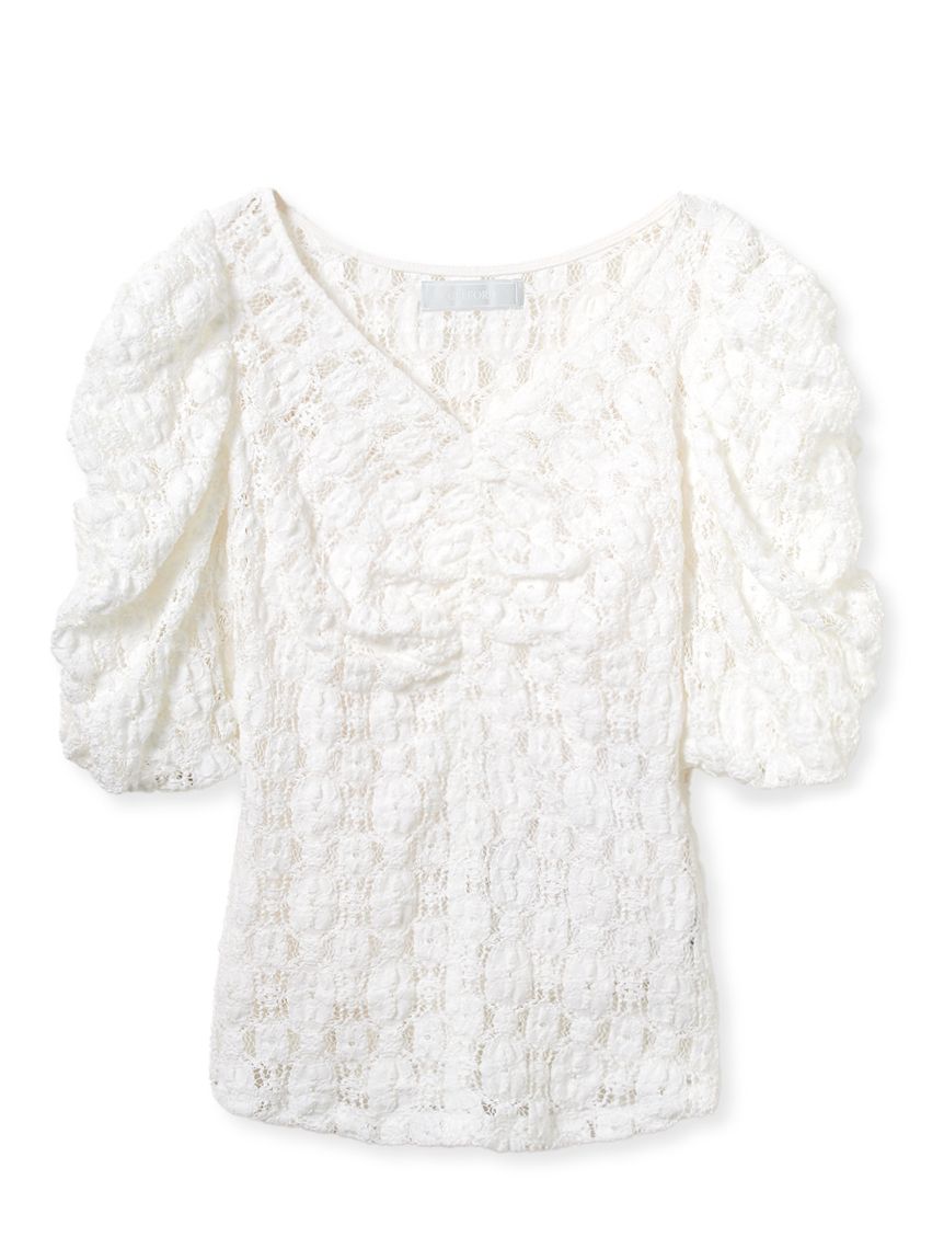 ラッセルレースカットトップス(カットソー)｜TOPS（トップス