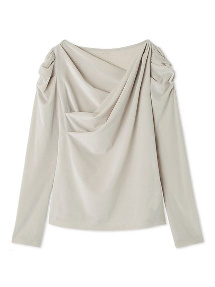 トップス Sao カシュクール風シア―ベロアトップス(カットソー)｜TOPS（トップス