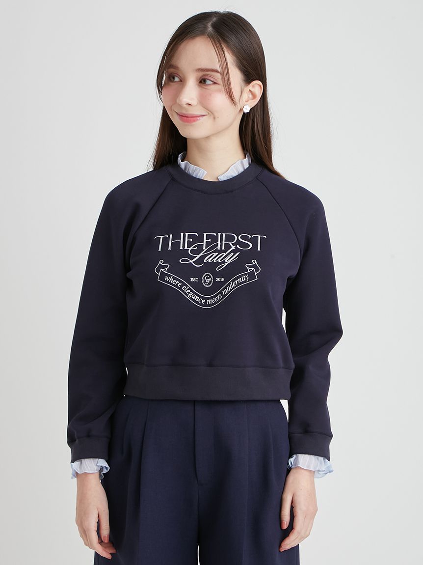 洗える】デタッチャブルスウェットトップス(カットソー)｜TOPS