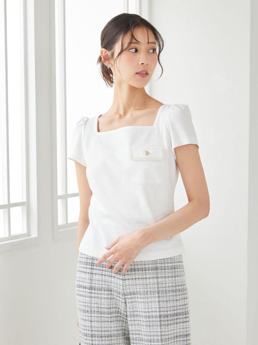 tar様ご専用‼︎‼︎           セルフォード カットソー 洗える】トリムポケットTシャツ(カットソー)｜TOPS（トップス