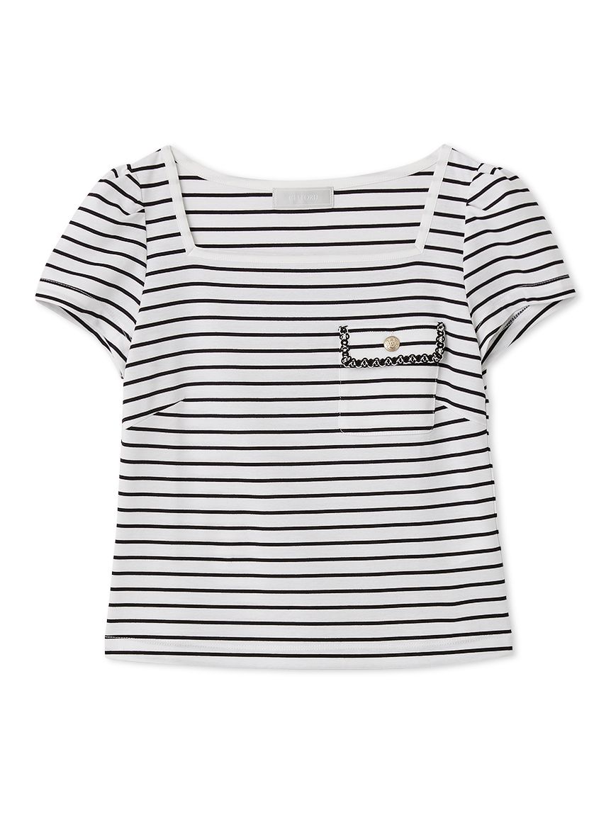 洗える】トリムポケットTシャツ(カットソー)｜TOPS（トップス