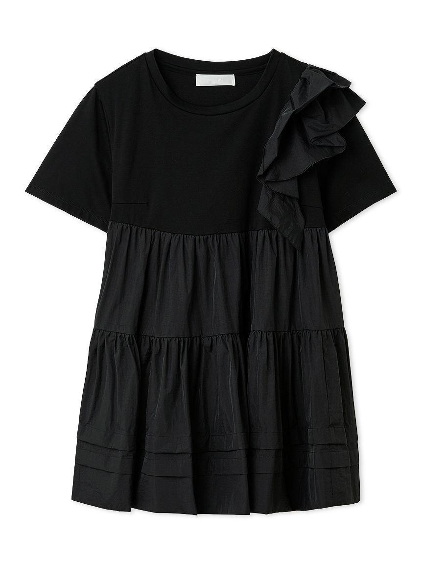 洗える】ショルダーフリルチュニックカットソー(カットソー)｜TOPS