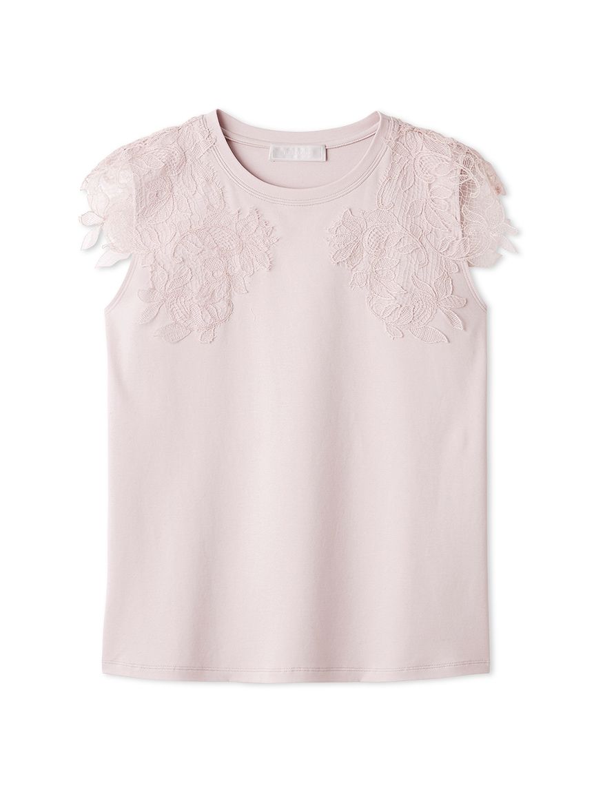 接触冷感】レースショルダーカットソー(カットソー)｜TOPS（トップス