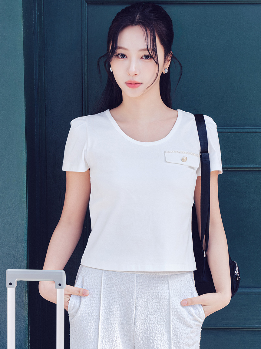 洗える】フラップポケットカットソー(カットソー)｜TOPS（トップス