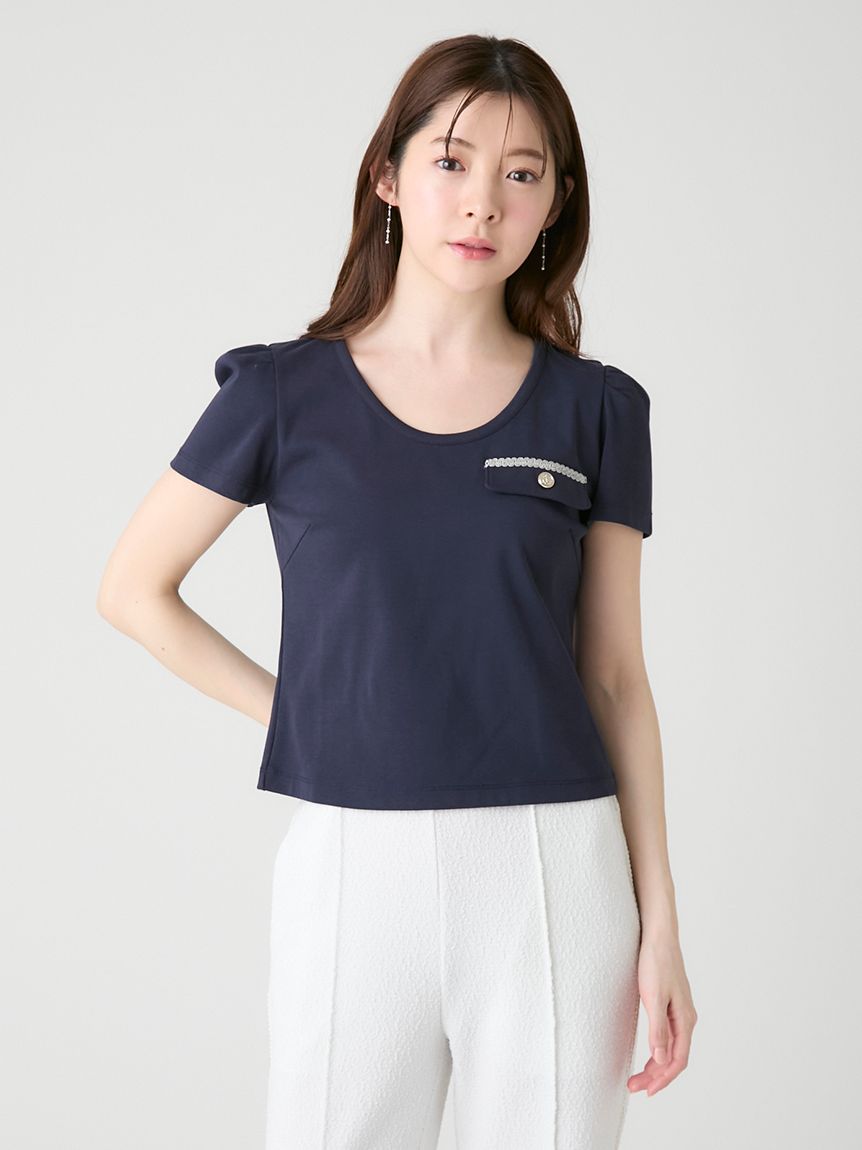洗える】フラップポケットカットソー(カットソー)｜TOPS（トップス