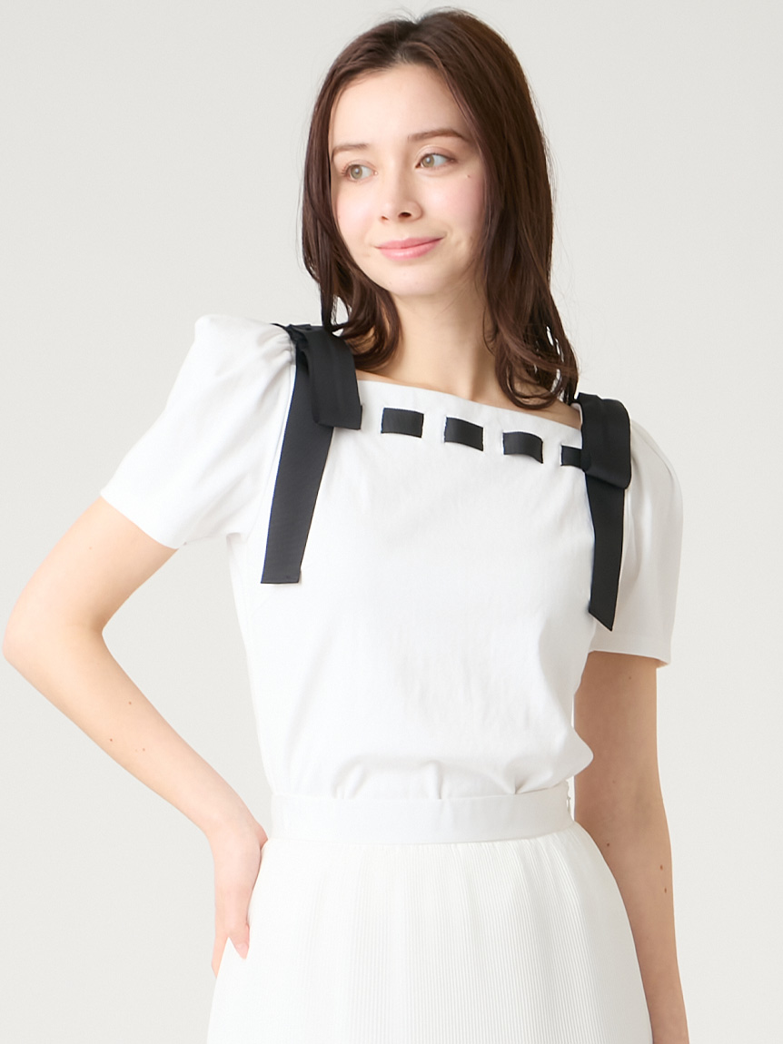 ショルダーリボンカットソー(カットソー)｜TOPS（トップス）｜CELFORD